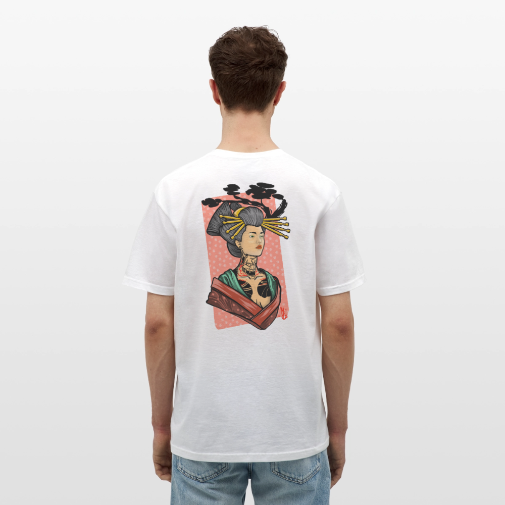 Geisha Yokai Tattoo Art – Japanische Geister Geisha Illustration - white