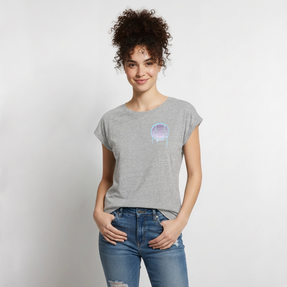 Moensta Drip Logo – Neon Streetwear Tattoo Artist Design - heather grey