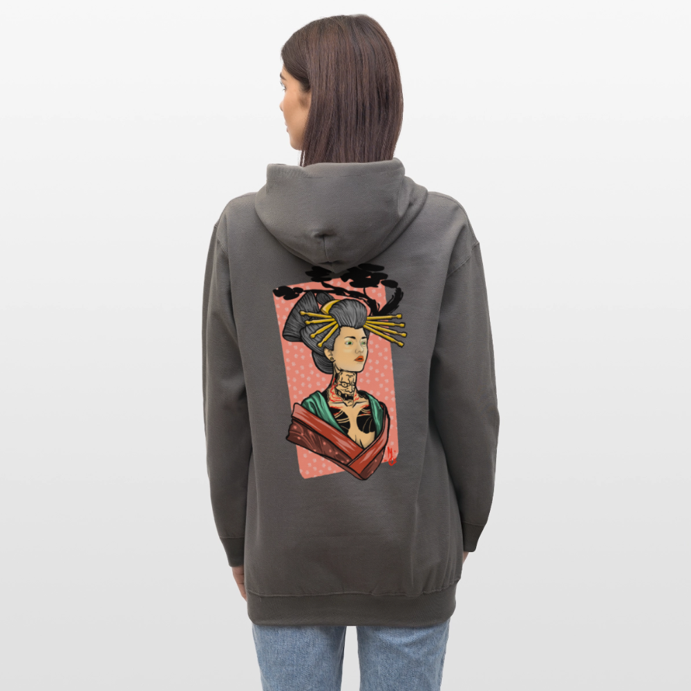 Geisha Yokai Tattoo Art – Japanische Geister Geisha Illustration - dark grey