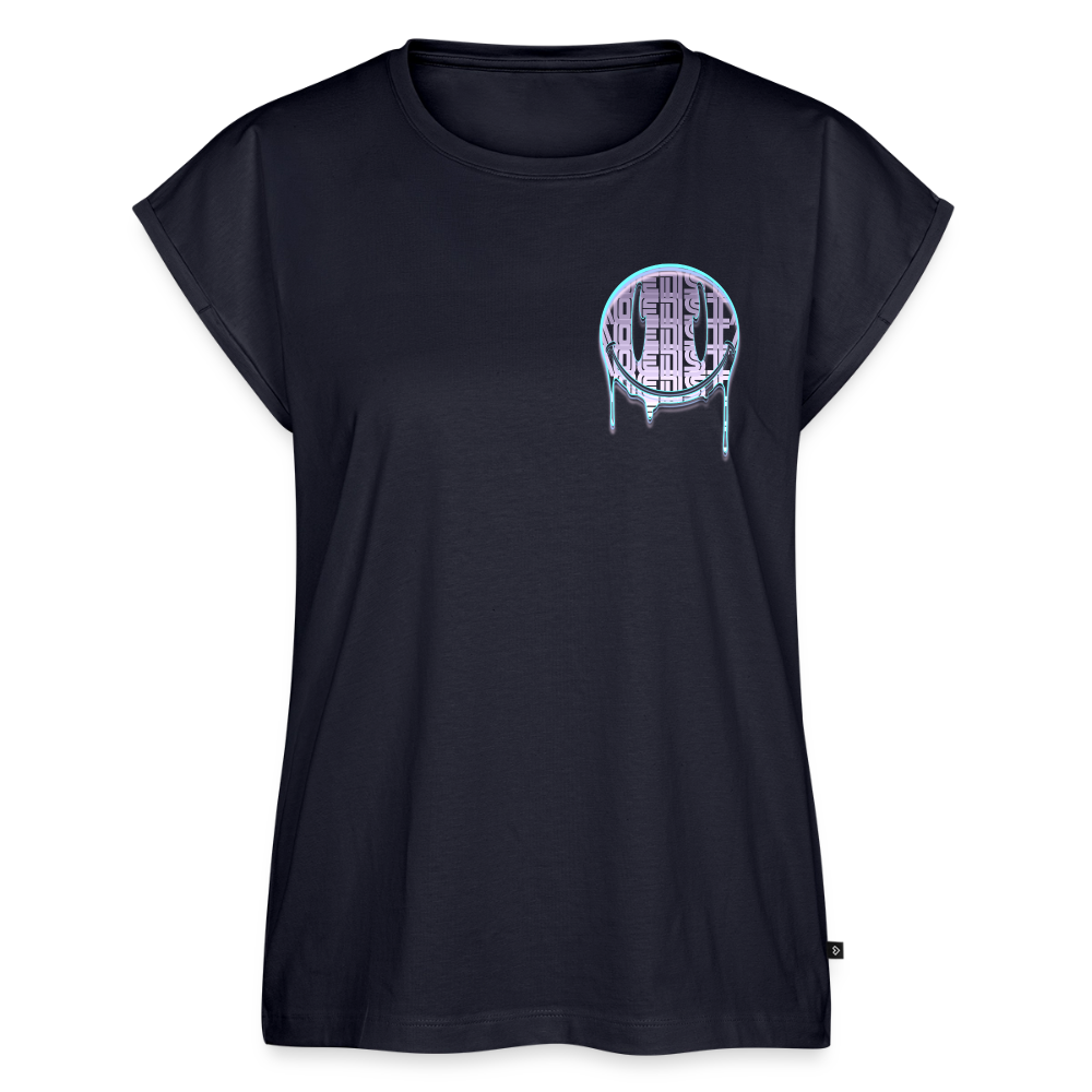 Moensta Drip Logo – Neon Streetwear Tattoo Artist Design - navy