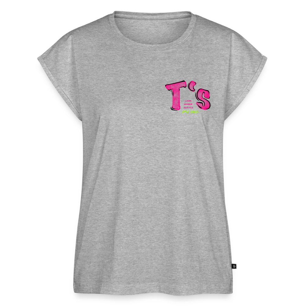 T-Rex Lawn Mower Service – Lustiges Dinosaurier Cartoon Design - heather grey