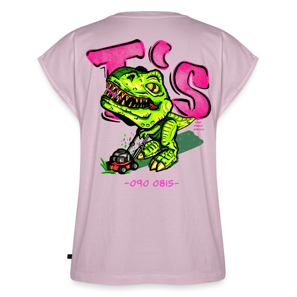 T-Rex Lawn Mower Service – Lustiges Dinosaurier Cartoon Design - dusky pink