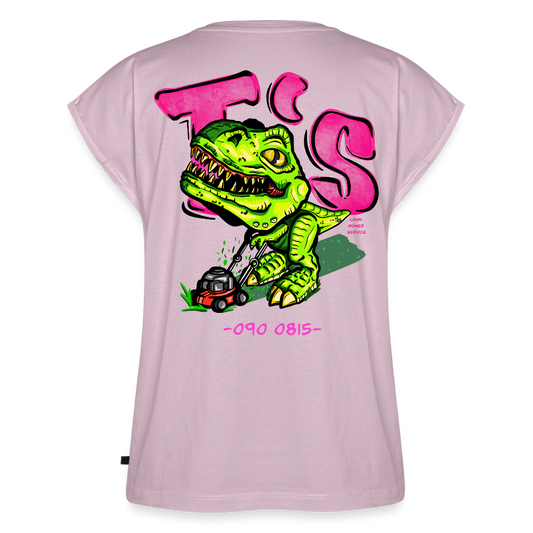 T-Rex Lawn Mower Service – Lustiges Dinosaurier Cartoon Design - dusky pink