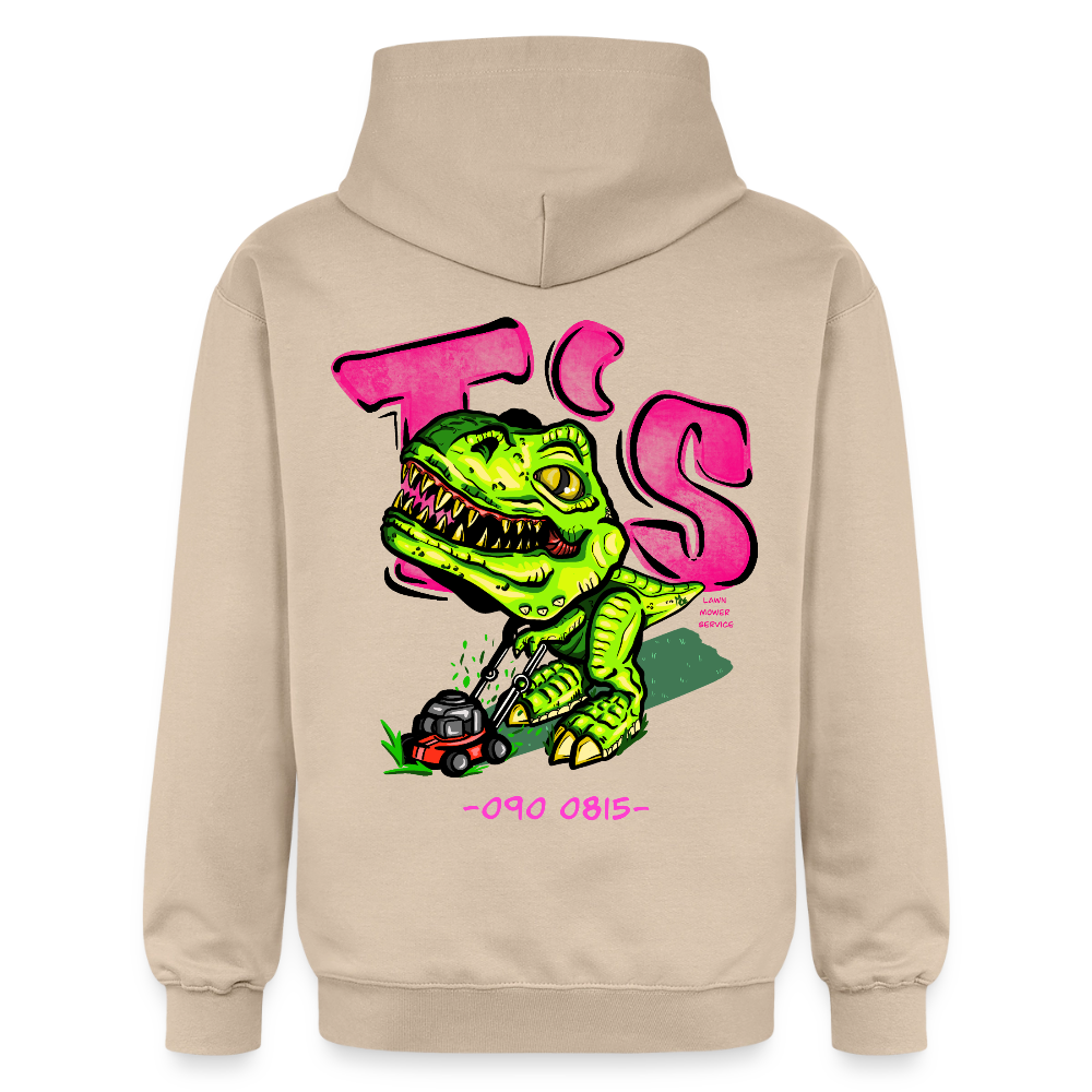 T-Rex Lawn Mower Service – Lustiges Dinosaurier Cartoon Design - sand
