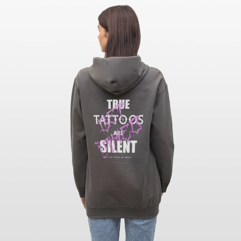 True Tattoos Are Silent – Tattoo Artist Statement Design - dark grey