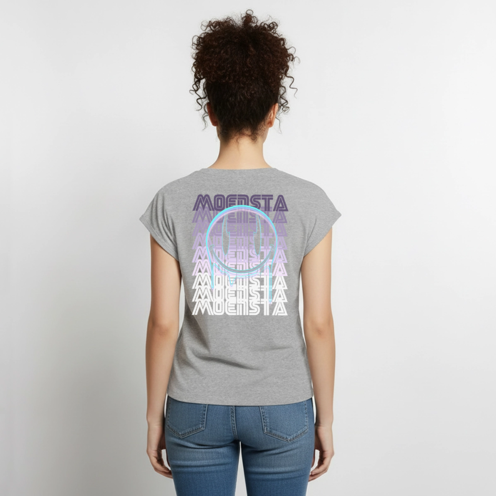 Moensta Drip Logo – Neon Streetwear Tattoo Artist Design - heather grey