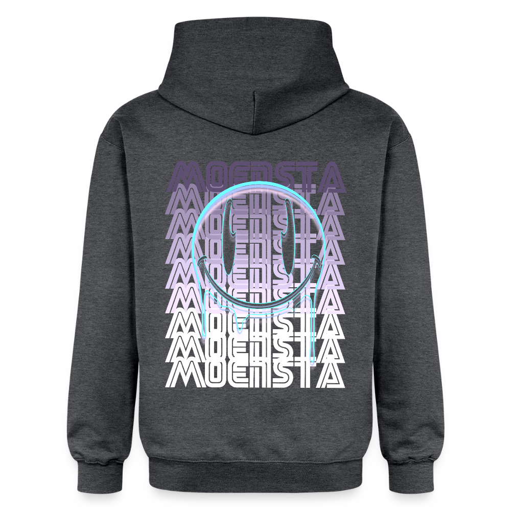 Moensta Drip Logo – Neon Streetwear Tattoo Artist Design - dark heather grey