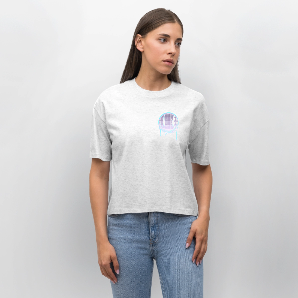 Moensta Drip Logo – Neon Streetwear Tattoo Artist Design - heather white
