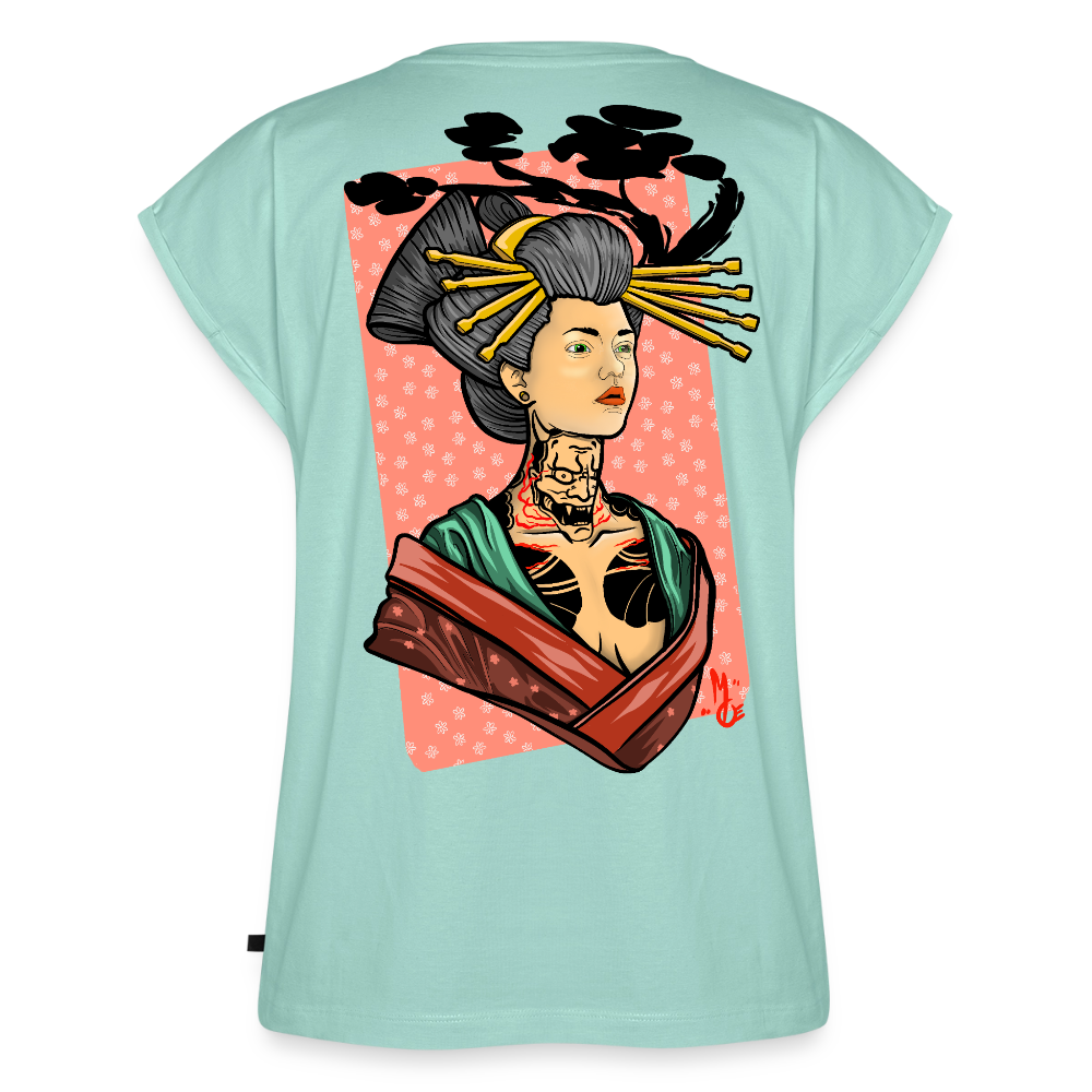 Geisha Yokai Tattoo Art – Japanische Geister Geisha Illustration - mint 
