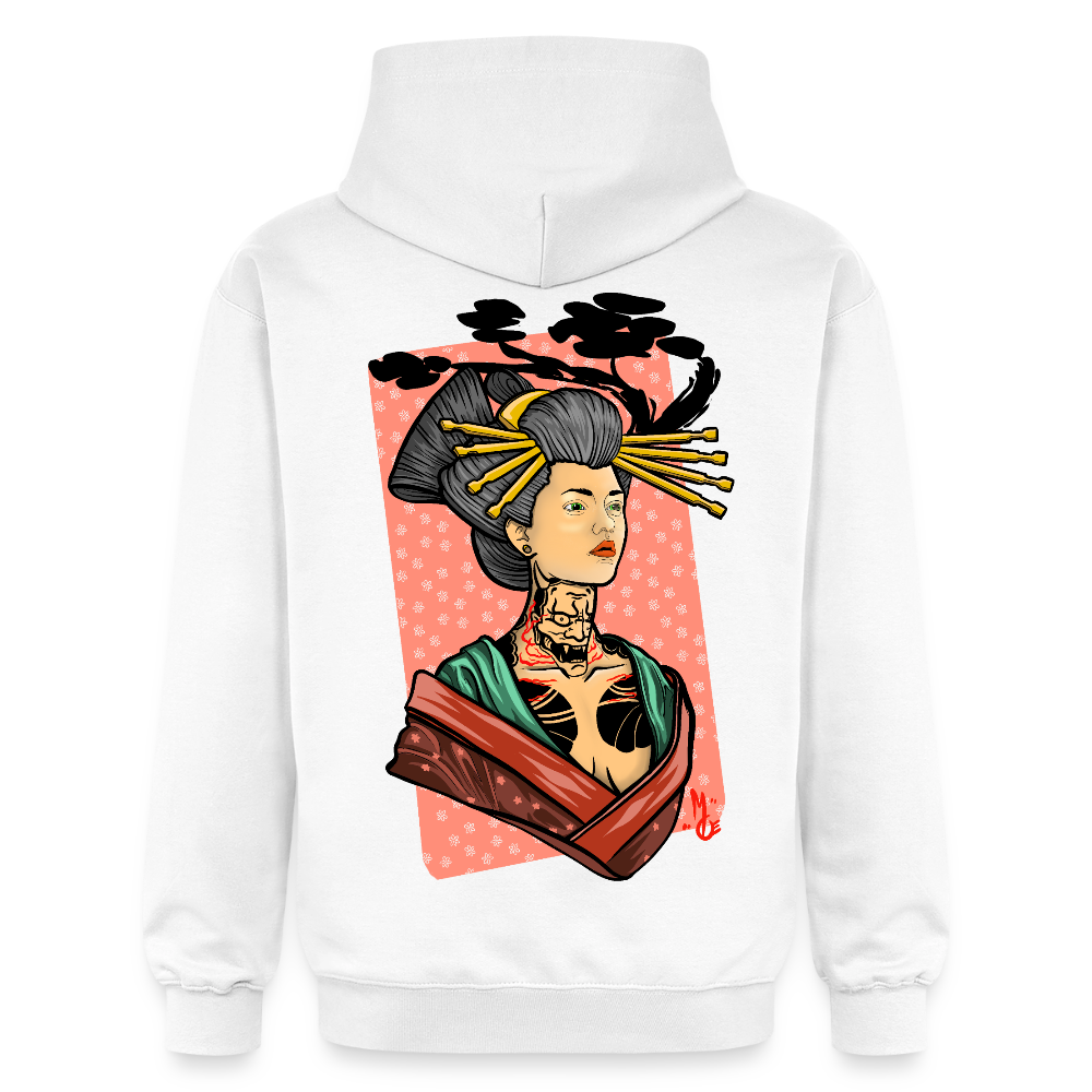 Geisha Yokai Tattoo Art – Japanische Geister Geisha Illustration - white
