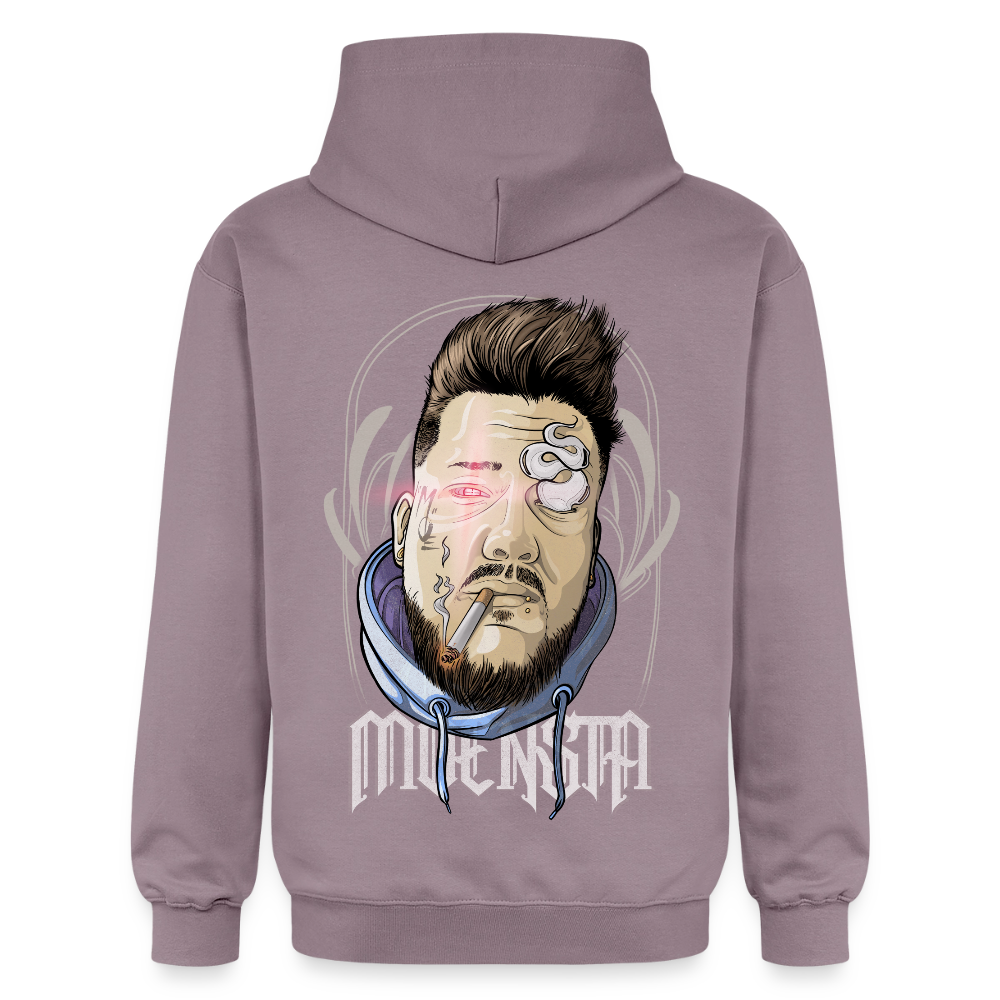 Tattoo Artist Portrait – Urban Comic Style - purple-grey 