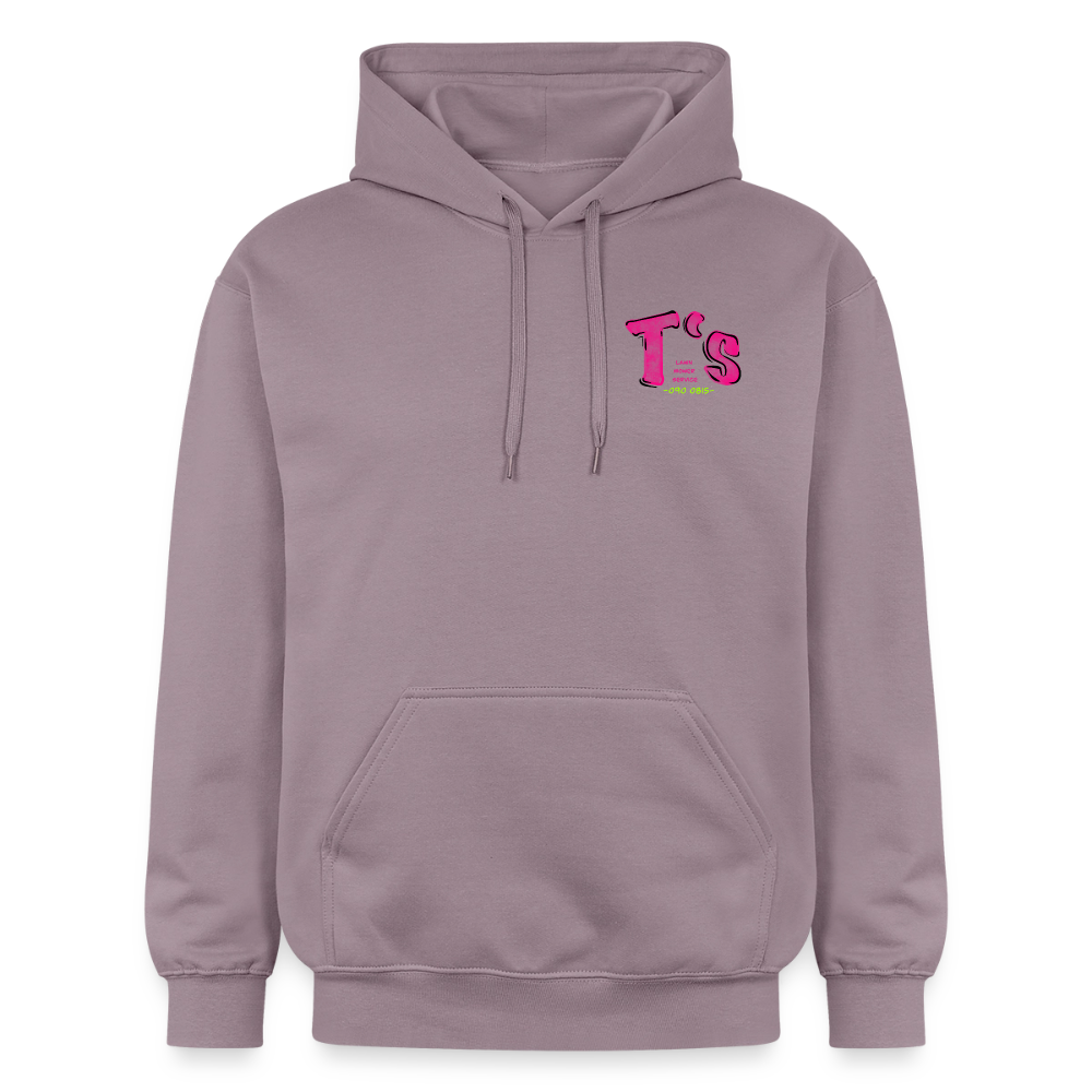 T-Rex Lawn Mower Service – Lustiges Dinosaurier Cartoon Design - purple-grey 