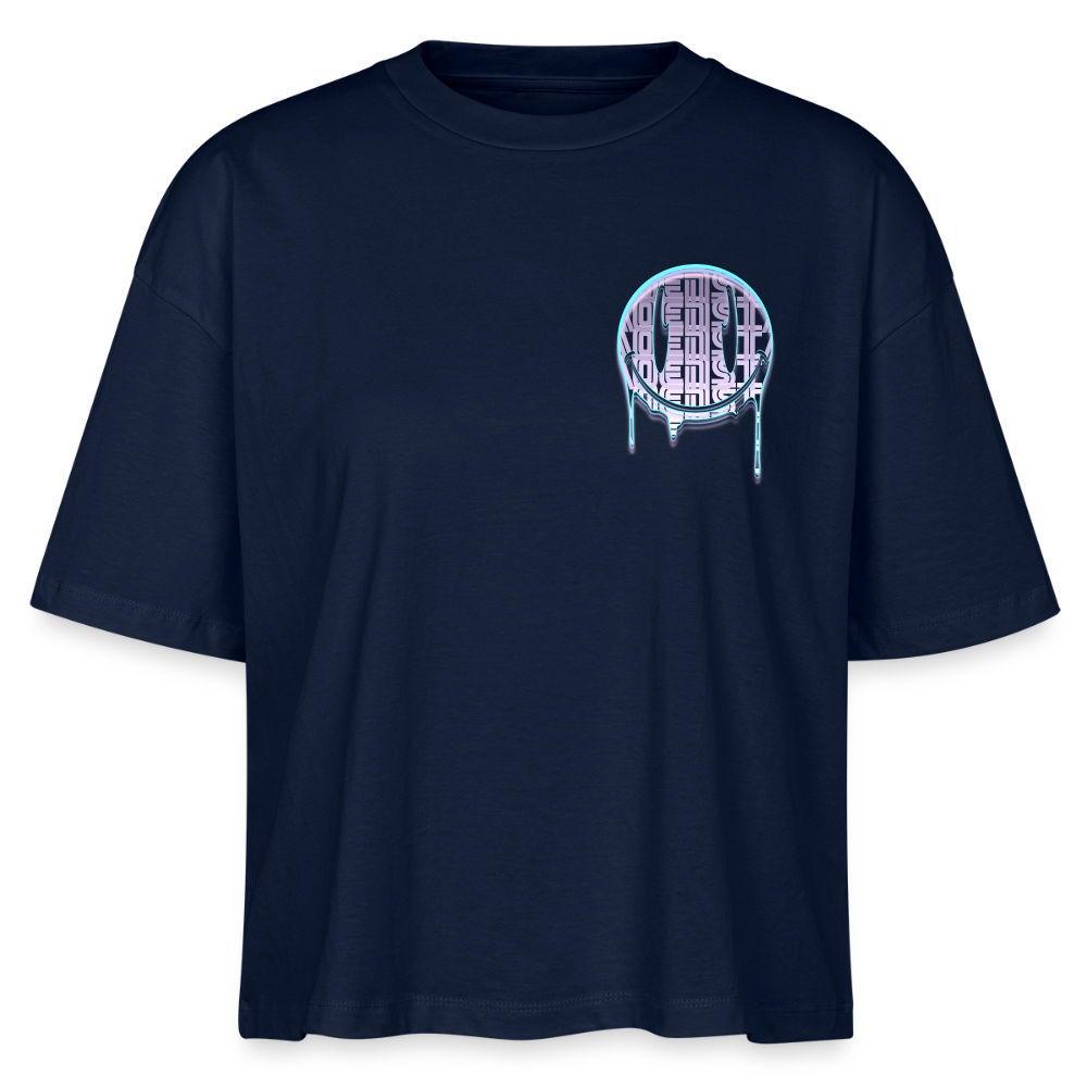Moensta Drip Logo – Neon Streetwear Tattoo Artist Design - navy