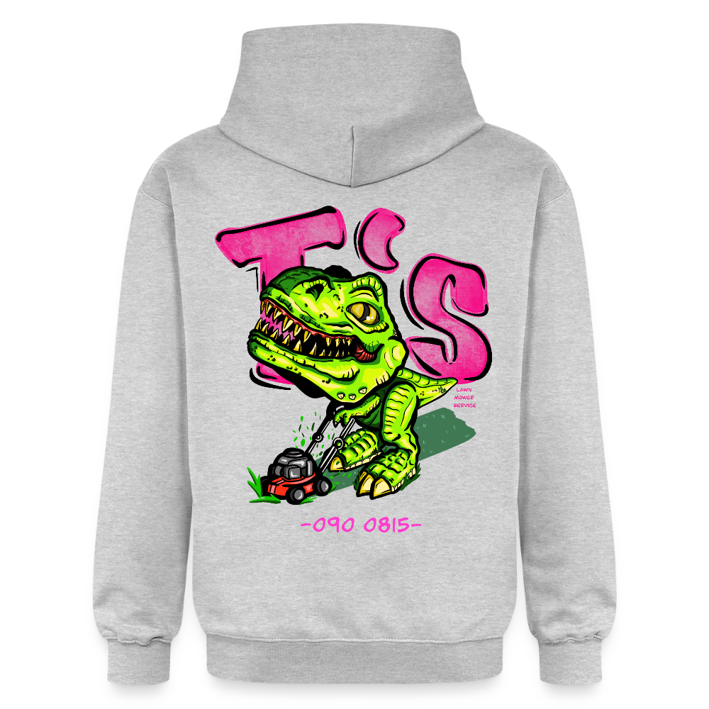 T-Rex Lawn Mower Service – Lustiges Dinosaurier Cartoon Design - light heather grey