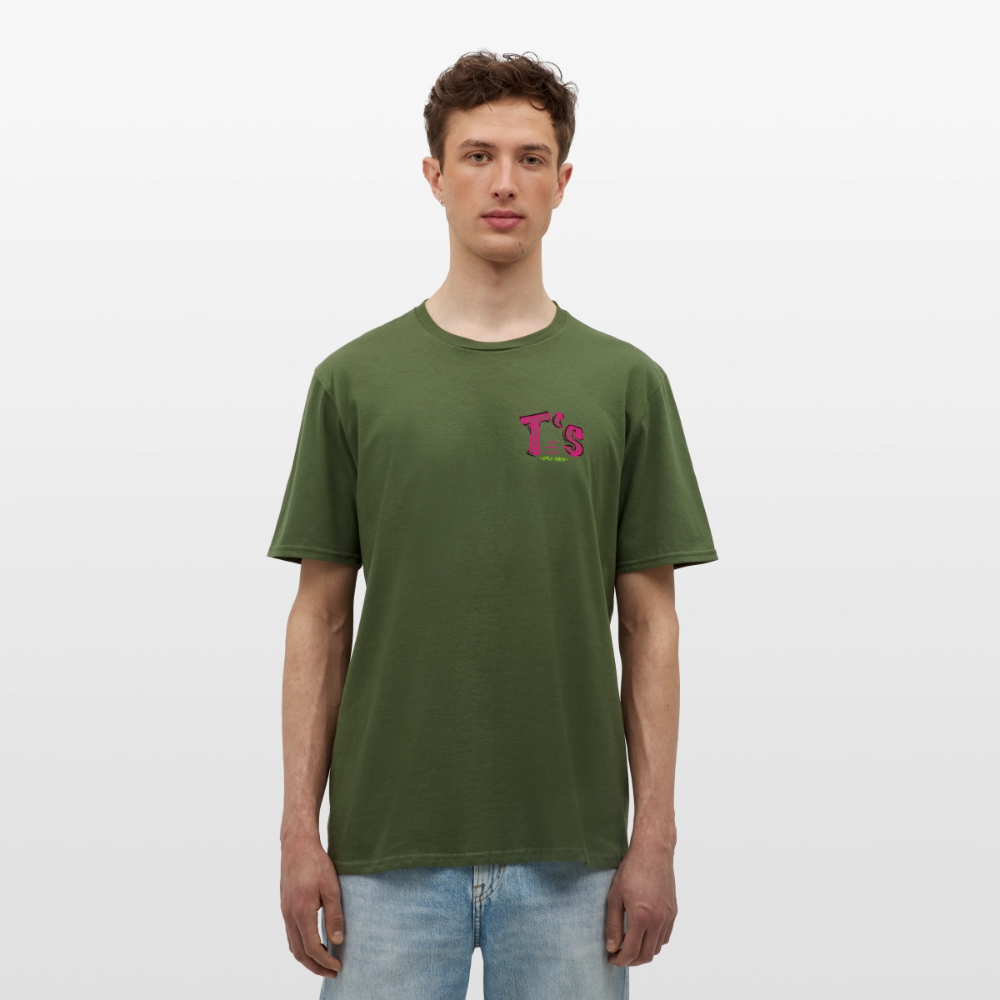 T-Rex Lawn Mower Service – Lustiges Dinosaurier Cartoon Design - military green