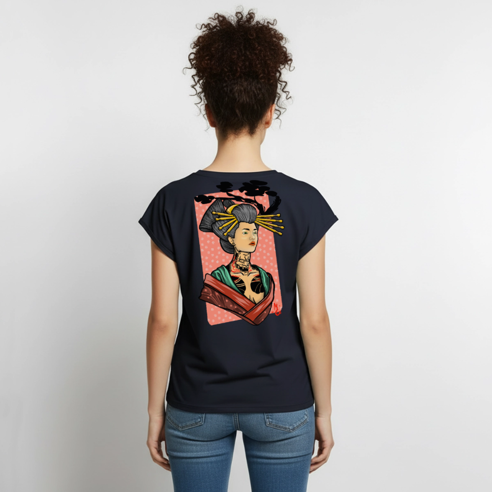 Geisha Yokai Tattoo Art – Japanische Geister Geisha Illustration - navy