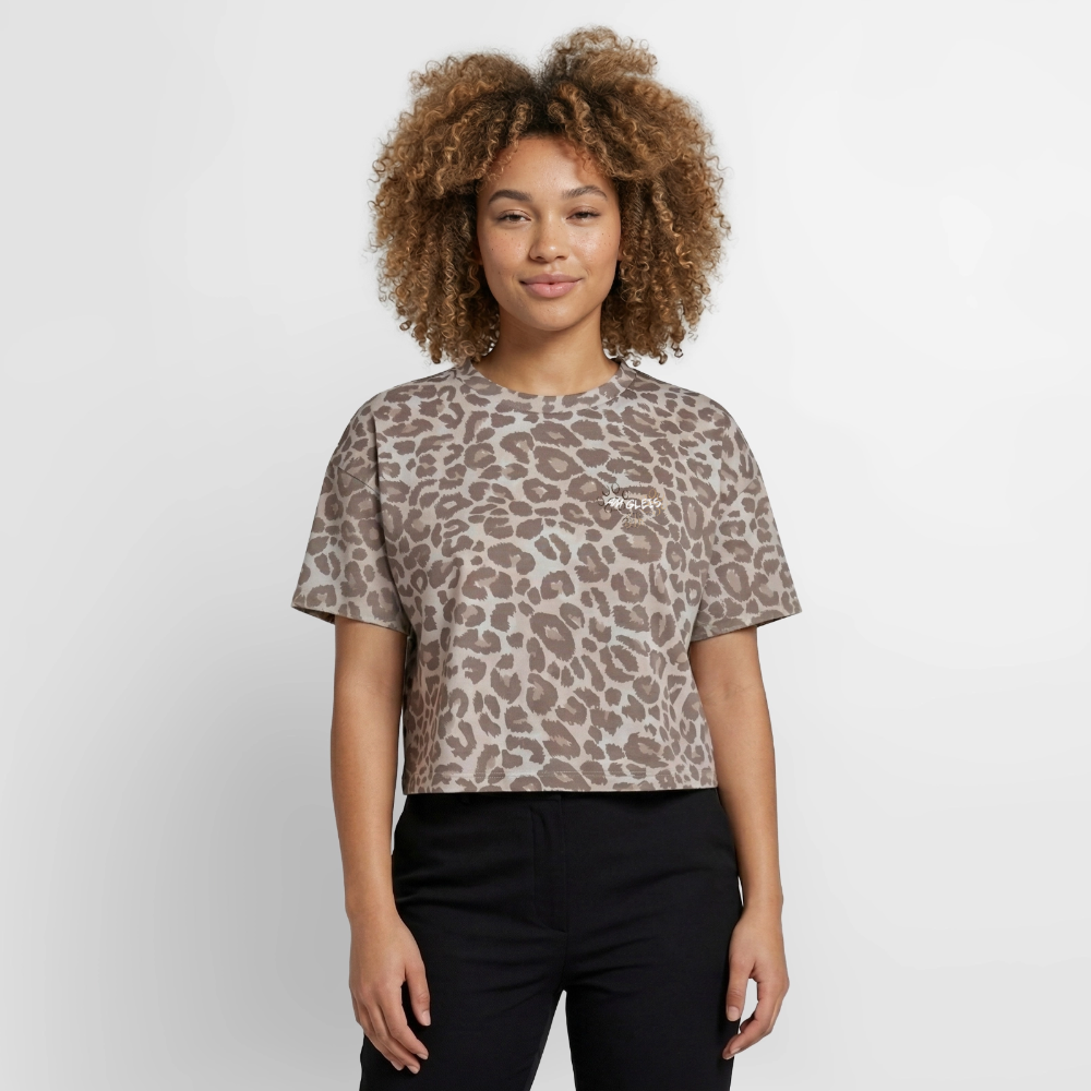 Boxy Leo Women's Premium Organic T-Shirt - Leopard print