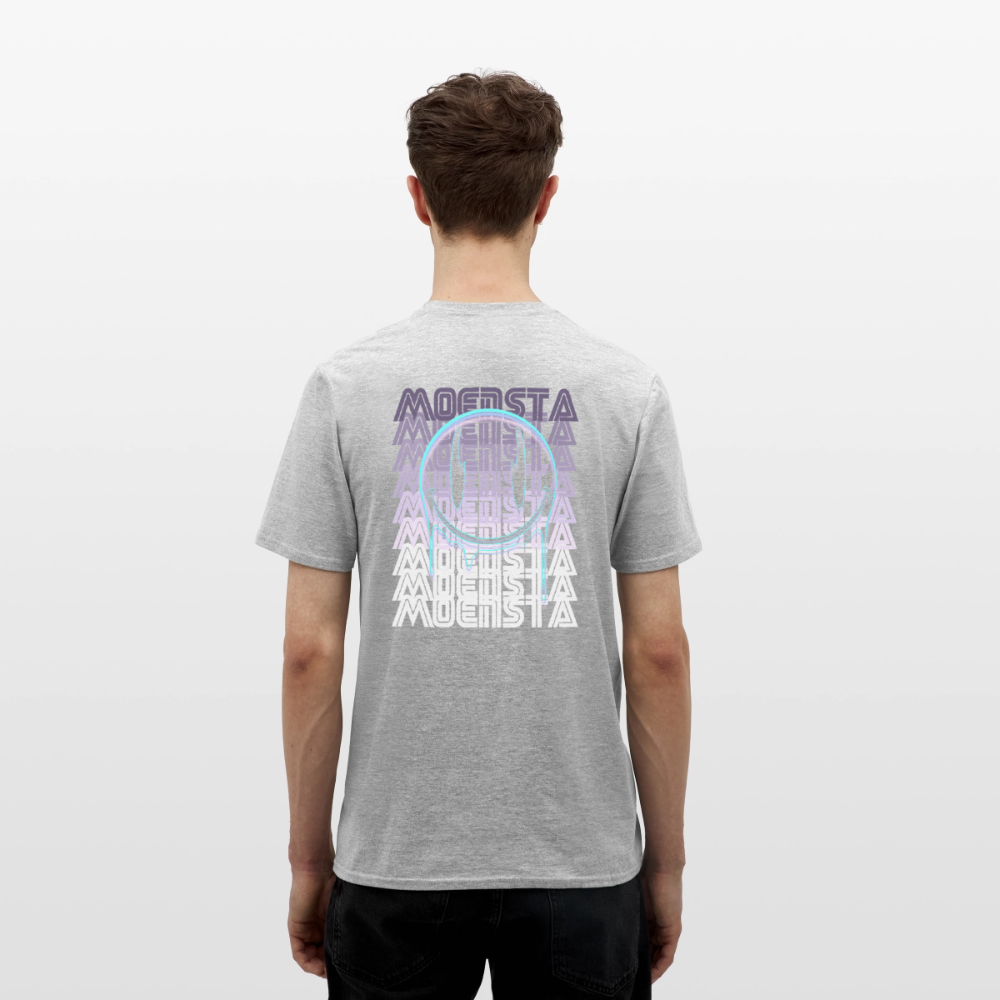 Moensta Drip Logo – Neon Streetwear Tattoo Artist Design - heather grey