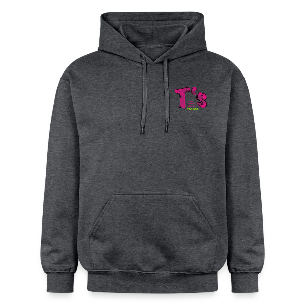 T-Rex Lawn Mower Service – Lustiges Dinosaurier Cartoon Design - dark heather grey