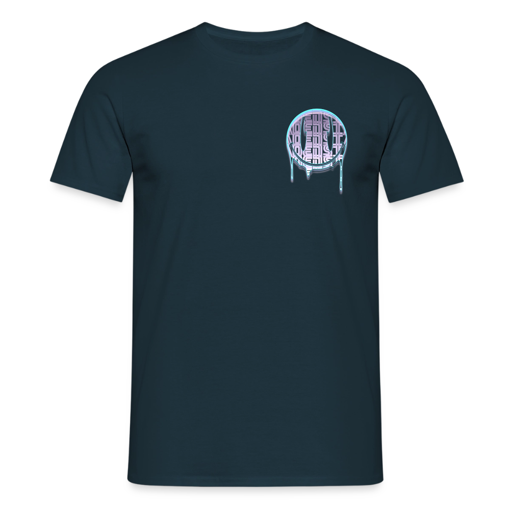 Moensta Drip Logo – Neon Streetwear Tattoo Artist Design - navy