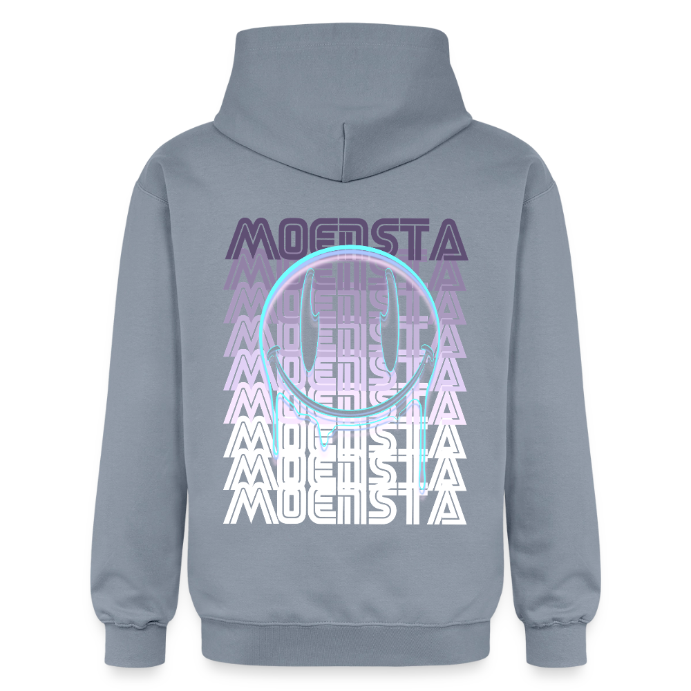Moensta Drip Logo – Neon Streetwear Tattoo Artist Design - blue