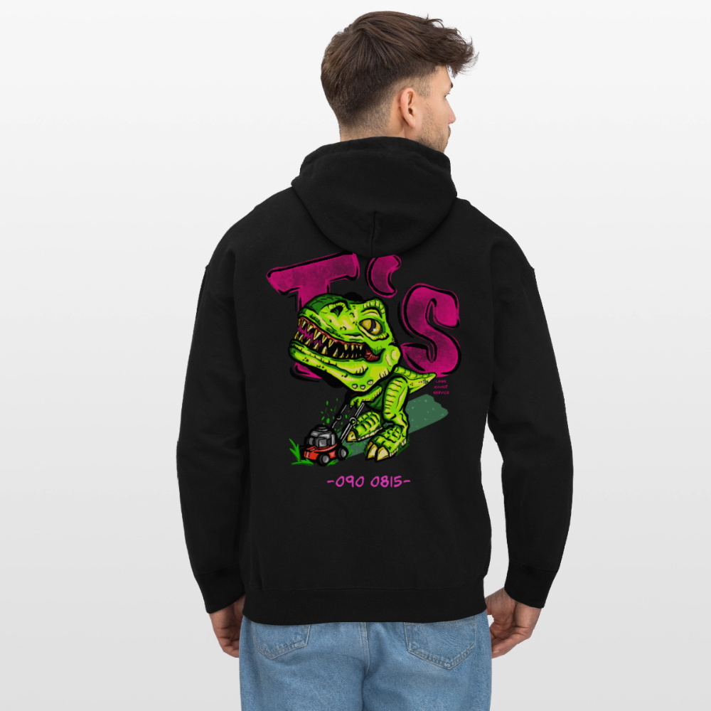T-Rex Lawn Mower Service – Lustiges Dinosaurier Cartoon Design - black