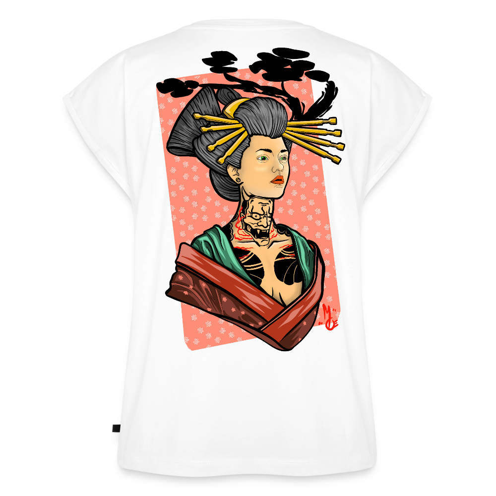 Geisha Yokai Tattoo Art – Japanische Geister Geisha Illustration - white