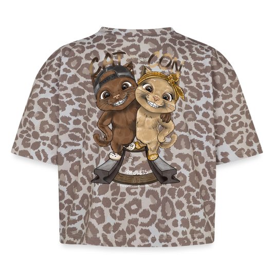 Boxy Leo Women's Premium Organic T-Shirt - Leopard print