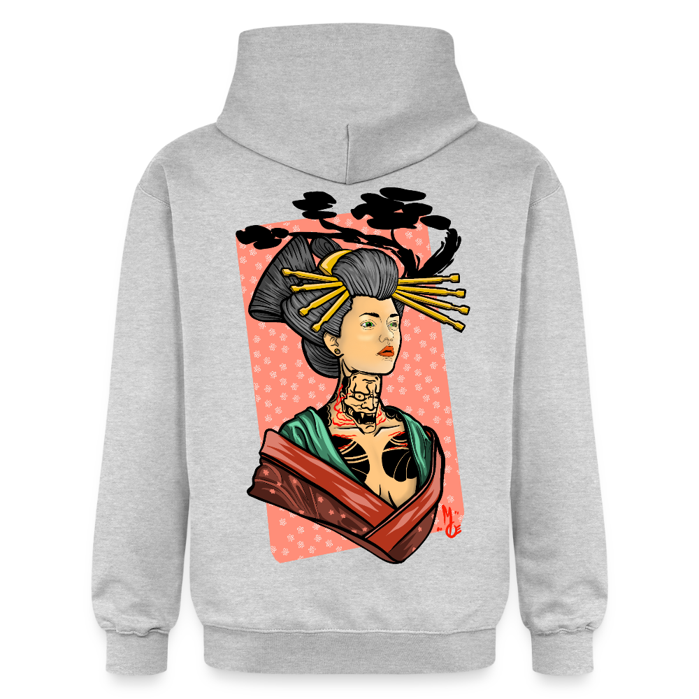 Geisha Yokai Tattoo Art – Japanische Geister Geisha Illustration - light heather grey