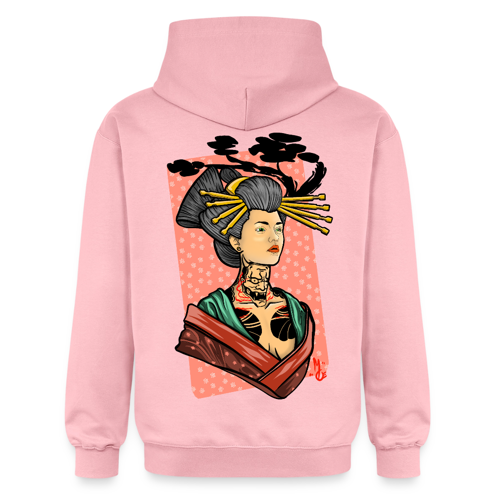 Geisha Yokai Tattoo Art – Japanische Geister Geisha Illustration - light pink