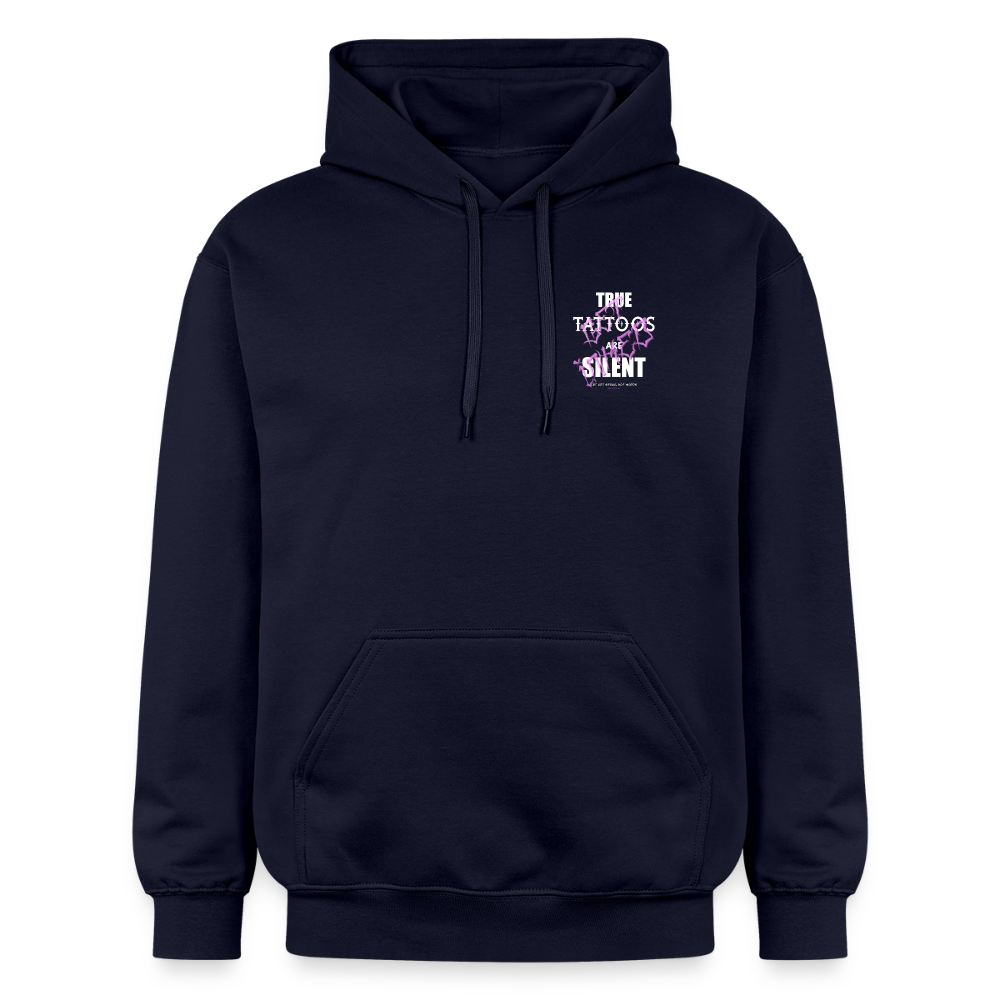 True Tattoos Are Silent – Tattoo Artist Statement Design - navy