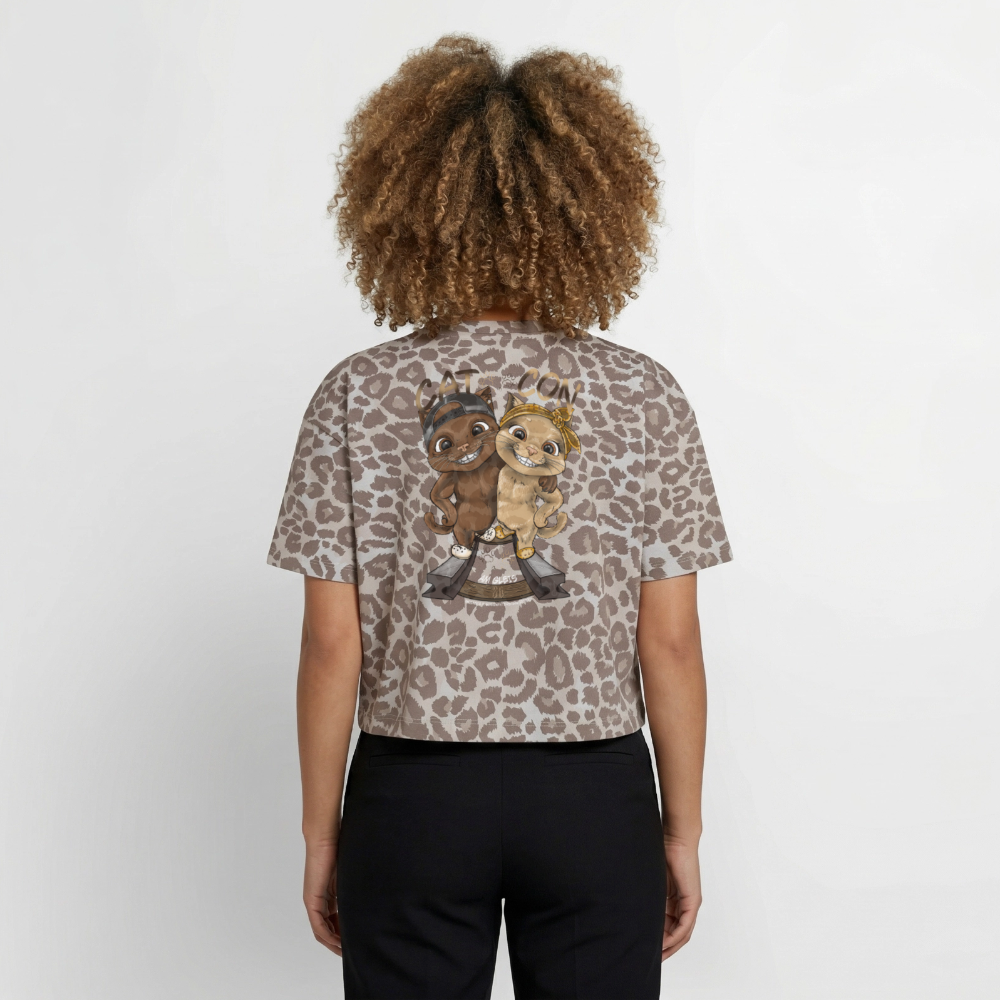 Boxy Leo Women's Premium Organic T-Shirt - Leopard print