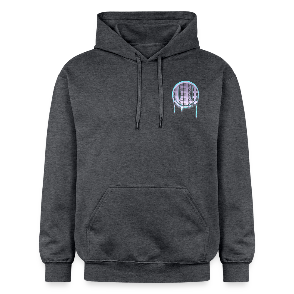 Moensta Drip Logo – Neon Streetwear Tattoo Artist Design - dark heather grey