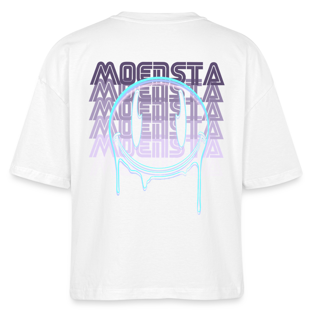 Moensta Drip Logo – Neon Streetwear Tattoo Artist Design - white