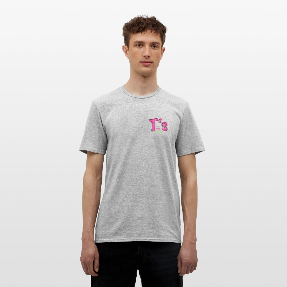 T-Rex Lawn Mower Service – Lustiges Dinosaurier Cartoon Design - heather grey