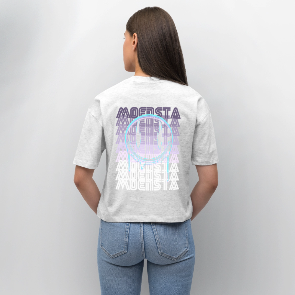 Moensta Drip Logo – Neon Streetwear Tattoo Artist Design - heather white