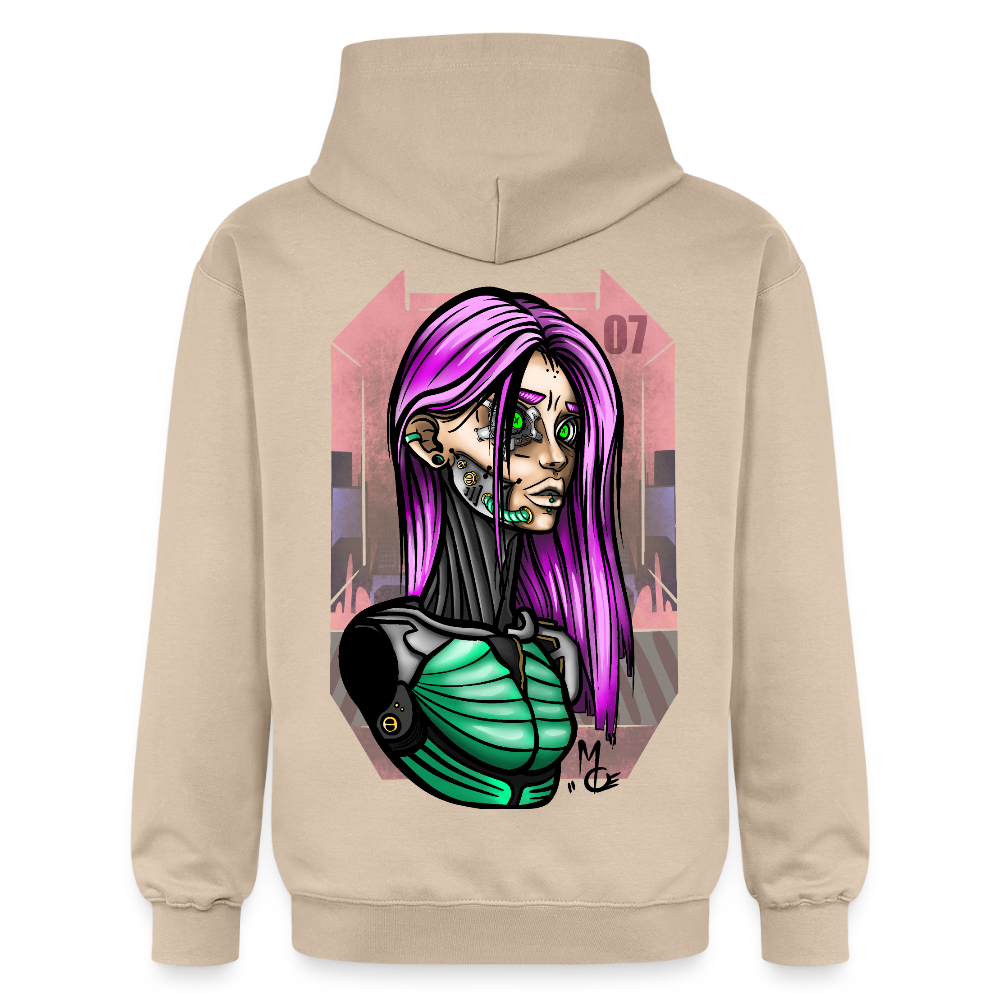 Cyberpunk Cyborg Lady – Futuristische Cyberpunk Illustration - sand