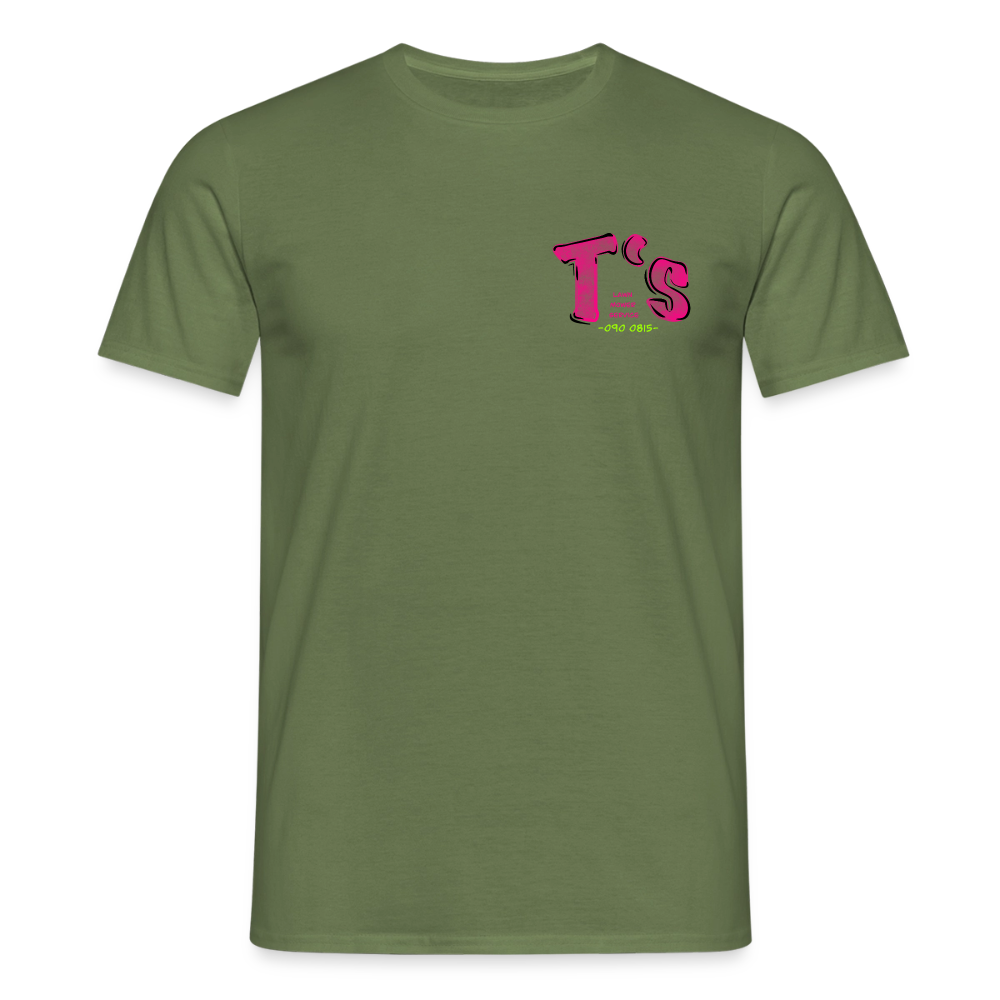 T-Rex Lawn Mower Service – Lustiges Dinosaurier Cartoon Design - military green