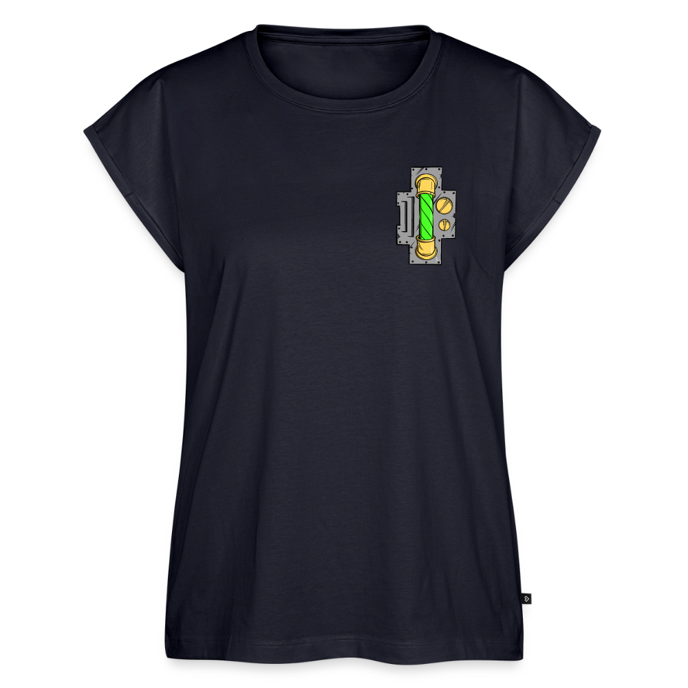 Cyberpunk Cyborg Lady – Futuristische Cyberpunk Illustration - navy