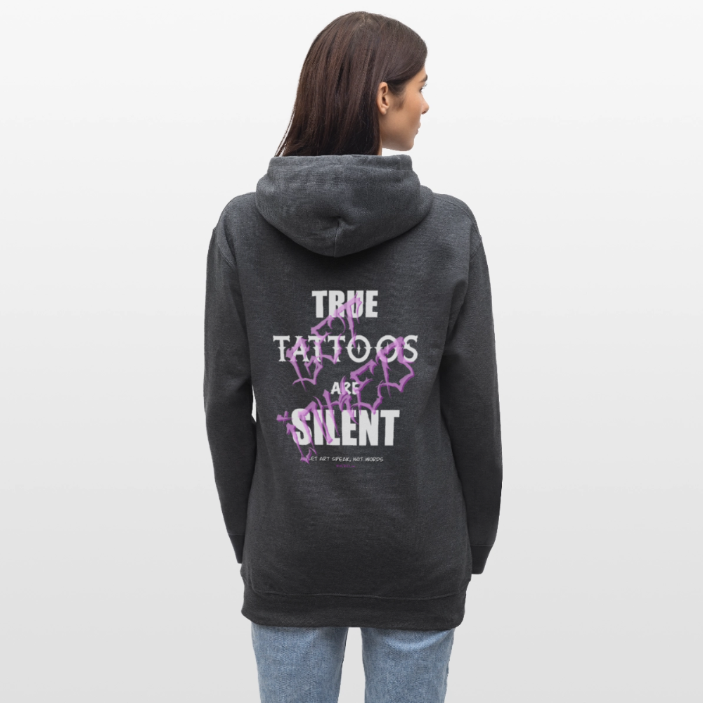 True Tattoos Are Silent – Tattoo Artist Statement Design - dark heather grey