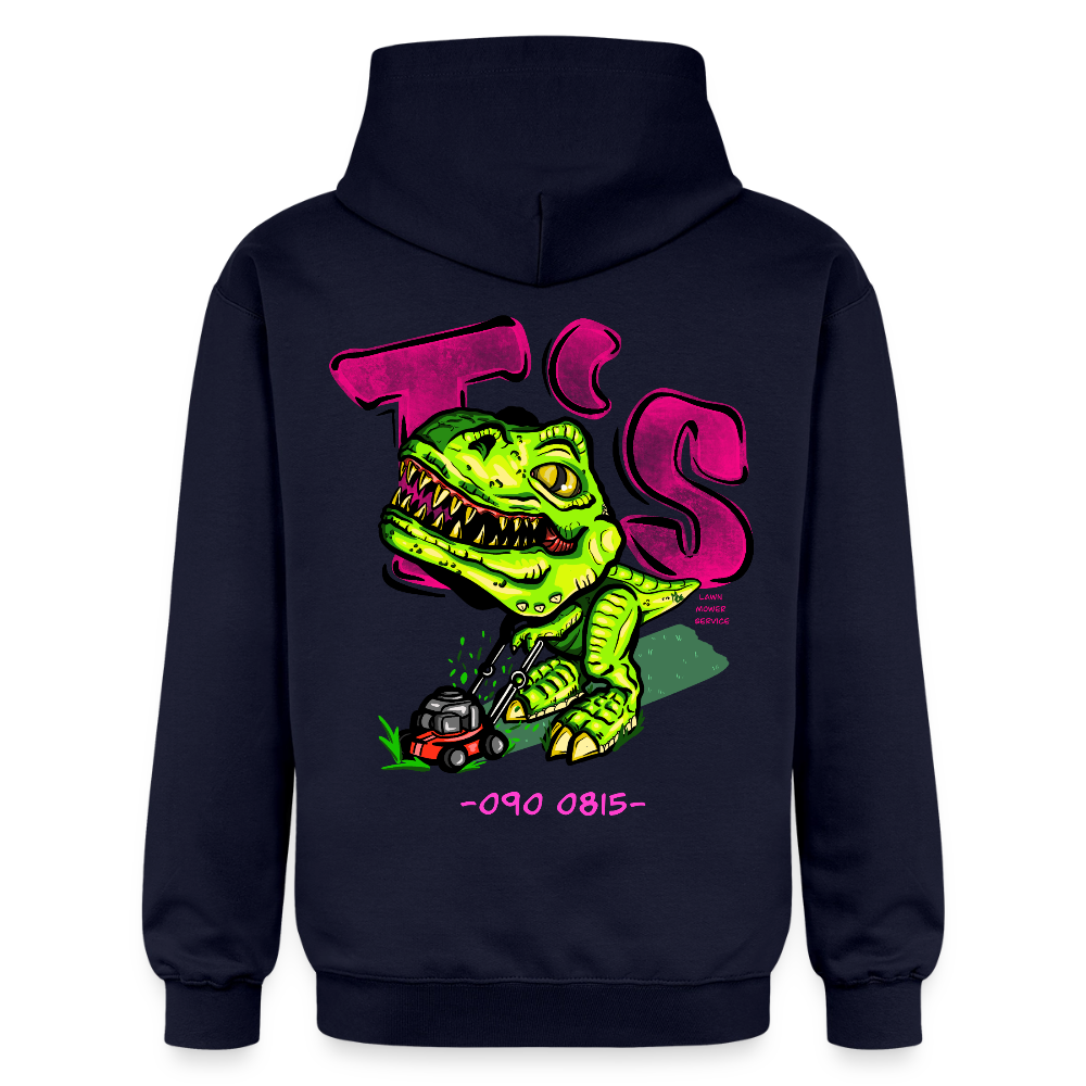 T-Rex Lawn Mower Service – Lustiges Dinosaurier Cartoon Design - navy