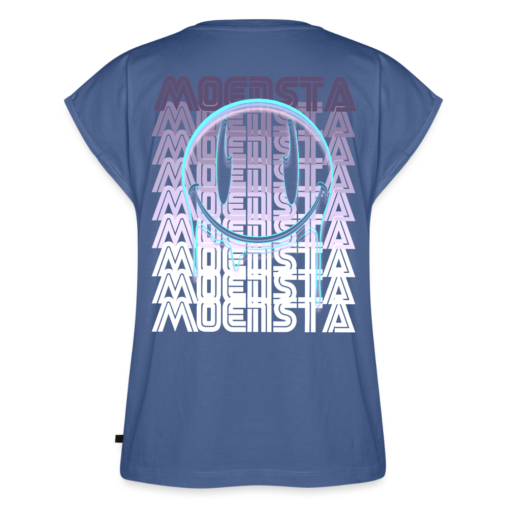 Moensta Drip Logo – Neon Streetwear Tattoo Artist Design - stone blue