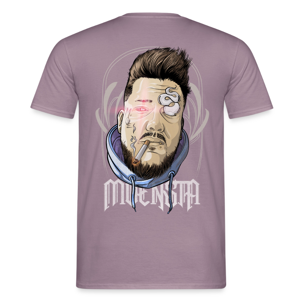 Tattoo Artist Portrait – Urban Comic Style - purple-grey 