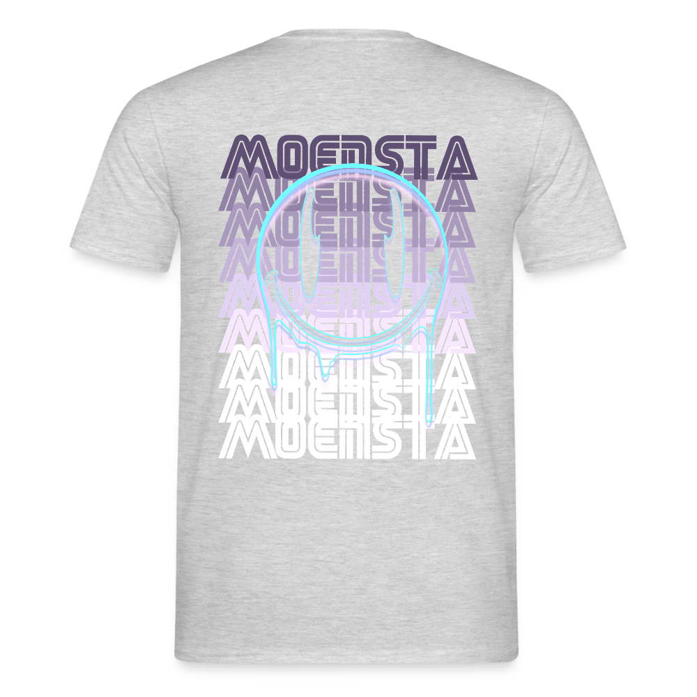 Moensta Drip Logo – Neon Streetwear Tattoo Artist Design - heather grey