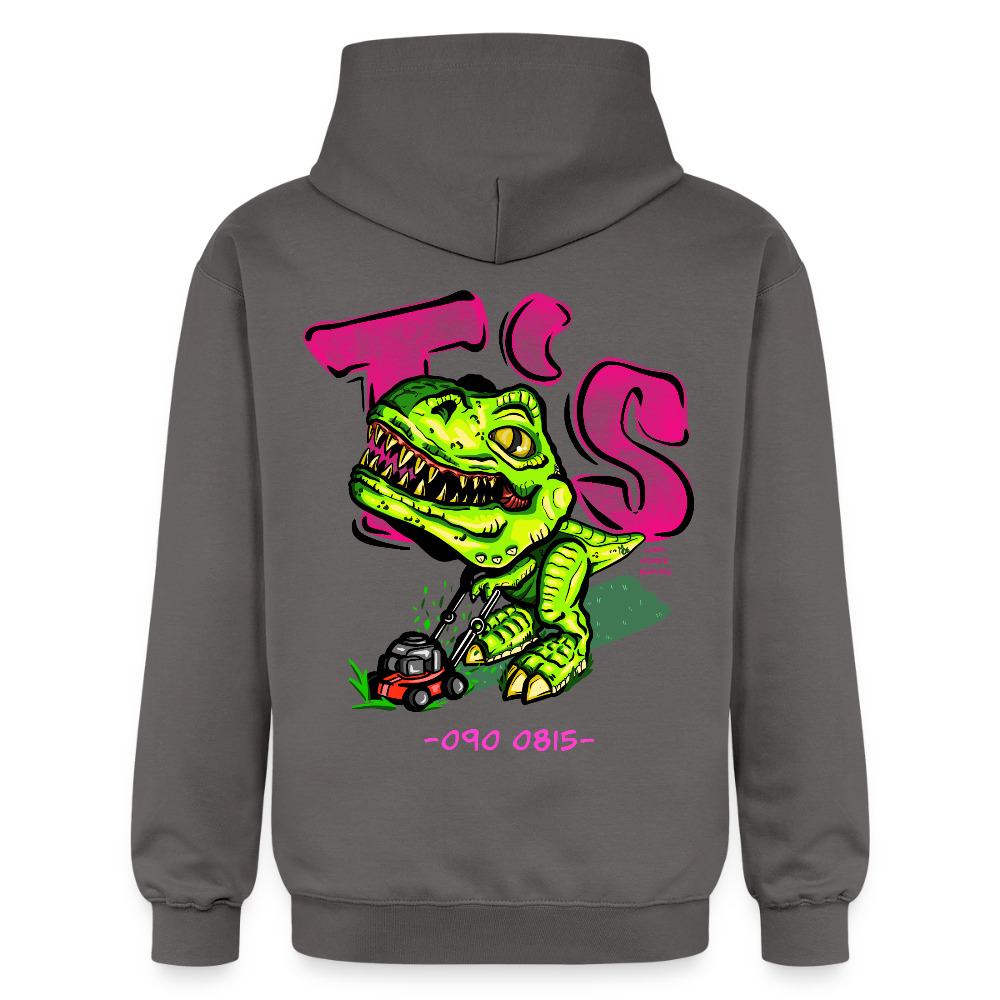 T-Rex Lawn Mower Service – Lustiges Dinosaurier Cartoon Design - dark grey