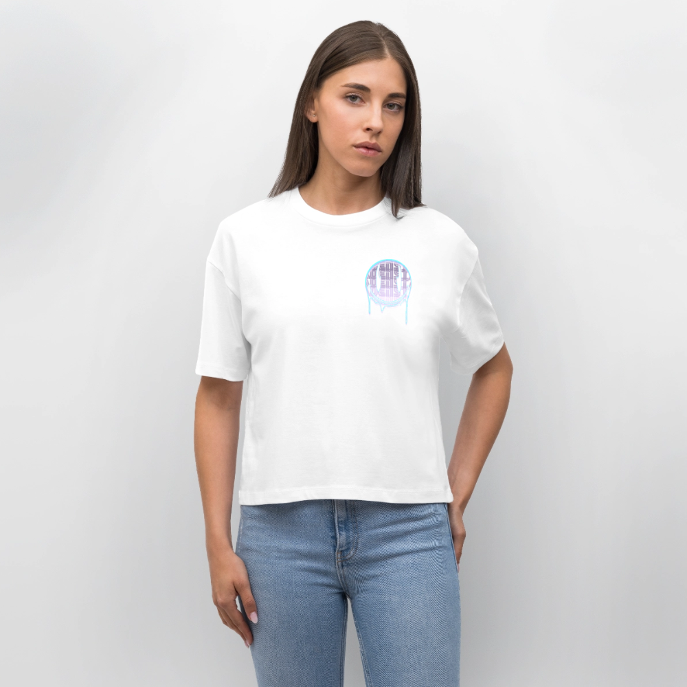 Moensta Drip Logo – Neon Streetwear Tattoo Artist Design - white