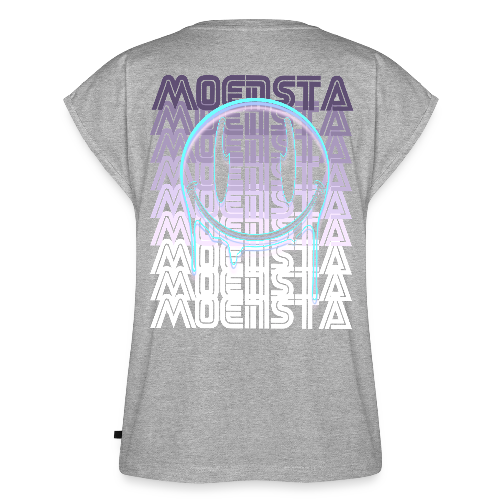 Moensta Drip Logo – Neon Streetwear Tattoo Artist Design - heather grey