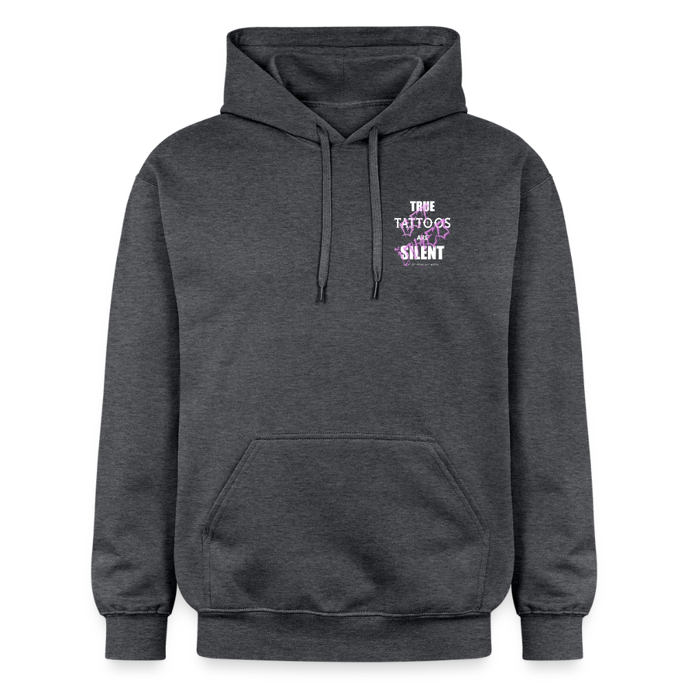 True Tattoos Are Silent – Tattoo Artist Statement Design - dark heather grey