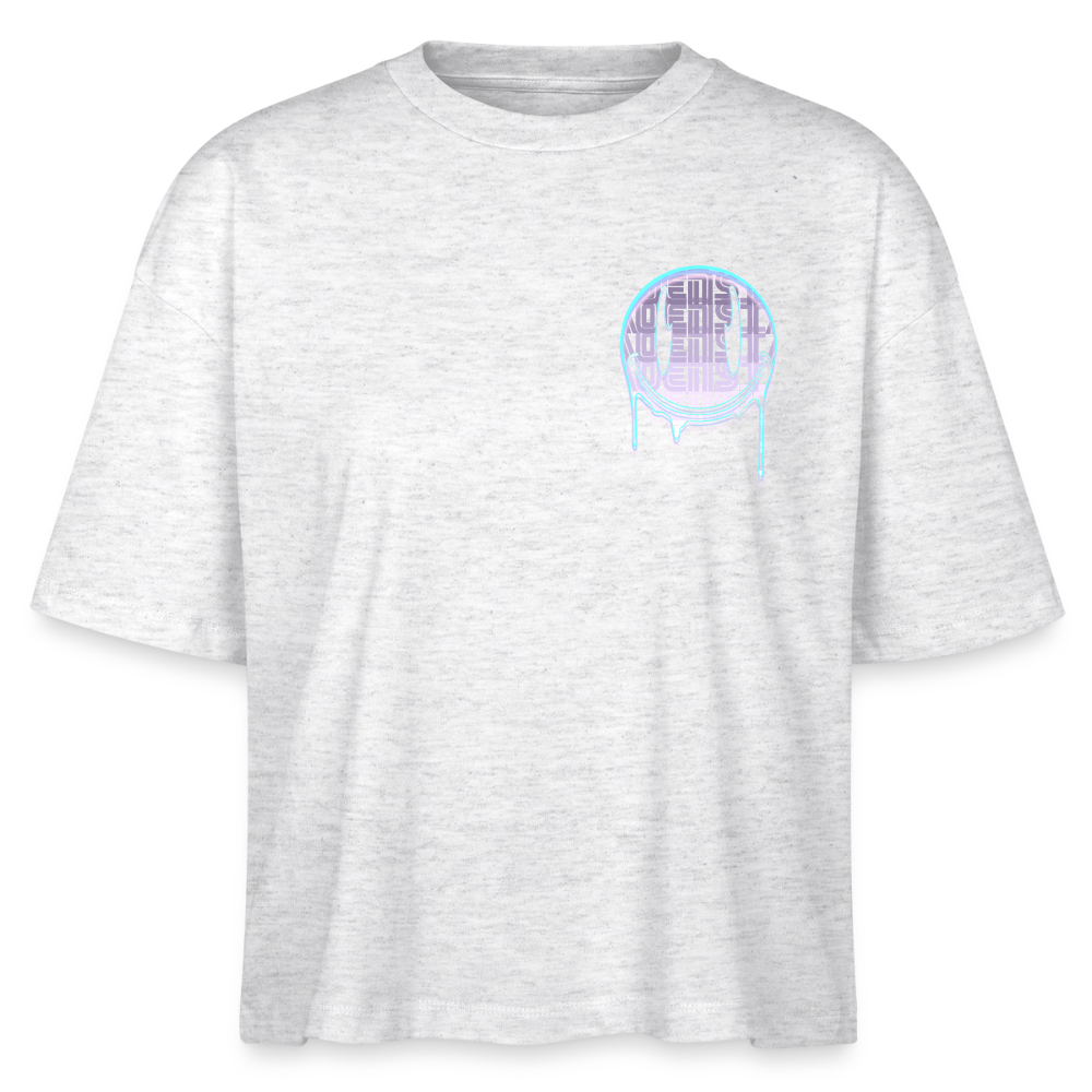 Moensta Drip Logo – Neon Streetwear Tattoo Artist Design - heather white