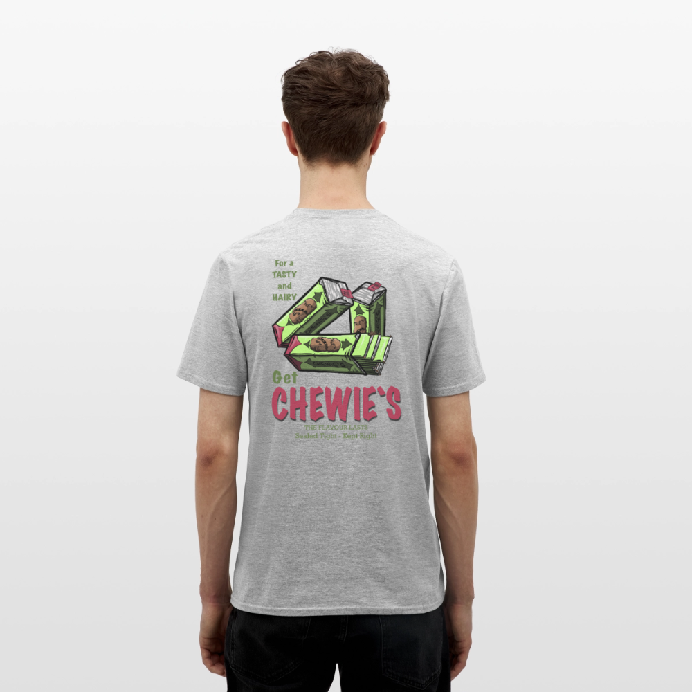 Chewie’s Hairy Gum – Funny Sci-Fi Parody Design - heather grey